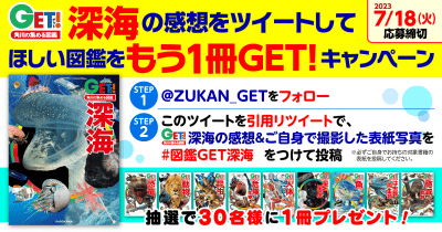 抽選で図鑑が当たる! 『角川の集める図鑑GET! 深海』の感想をツイートして、ほしい図鑑をもう1冊GET!キャンペーン