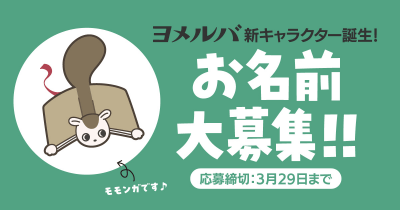 ヨメルバの新キャラクターの名前を募集します!