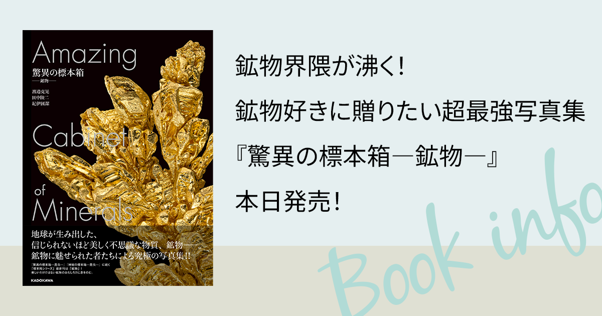 鉱物界隈が沸く！ 鉱物好きに贈りたい超最強写真集『驚異の標本